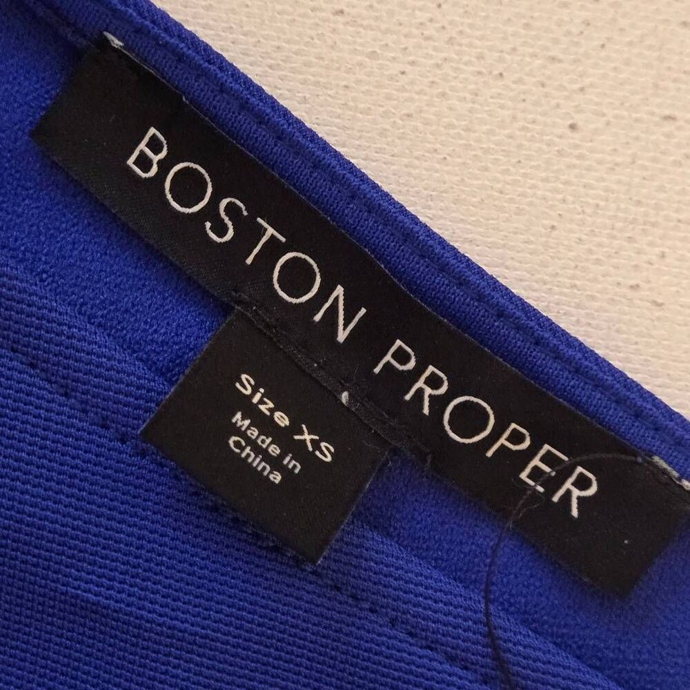 Boston Proper Womens V-Neck Belted Sleeveless Wide Leg Jumpsuit Blue Size XS - Picture 5 of 12
